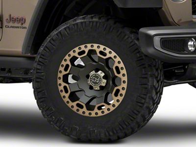 Black Rhino Warlord Matte Black with Machined Dark Tint Lip Wheel; 17x9; -12mm Offset (20-25 Jeep Gladiator JT)
