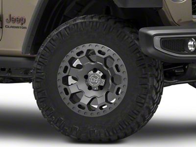 Black Rhino Warlord Matte Gunmetal Wheel; 17x9; -12mm Offset (20-25 Jeep Gladiator JT)