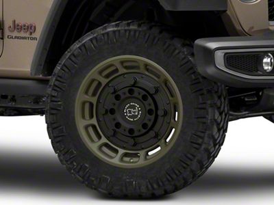 Black Rhino Warthog Matte Olive Dab Green with Black Center Wheel; 20x9.5; 2mm Offset (20-25 Jeep Gladiator JT)
