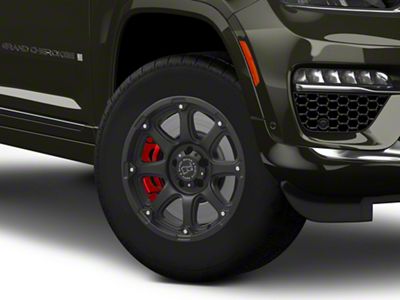 Black Rhino Glamis Matte Black Wheel; 18x9; -12mm Offset (22-25 Jeep Grand Cherokee WL)