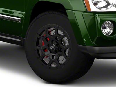 Black Rhino Overland Matte Black Wheel; 17x8; 30mm Offset (05-10 Jeep Grand Cherokee WK, Excluding SRT8)