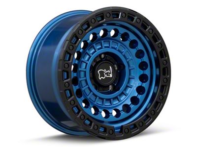Black Rhino Sentinel Cobalt Blue with Black Ring Wheel; 17x8.5; -18mm Offset (99-04 Jeep Grand Cherokee WJ)