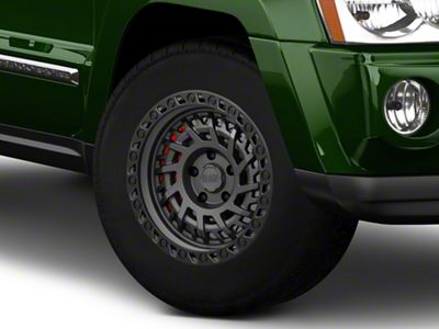 Black Rhino Shredder Matte Gunmetal Wheel; 17x9; 0mm Offset (05-10 Jeep Grand Cherokee WK, Excluding SRT8)