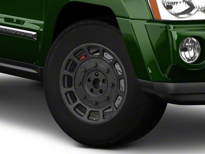 Black Rhino Warthog Matte Black Wheel; 17x8.5; 0mm Offset (05-10 Jeep Grand Cherokee WK, Excluding SRT8)