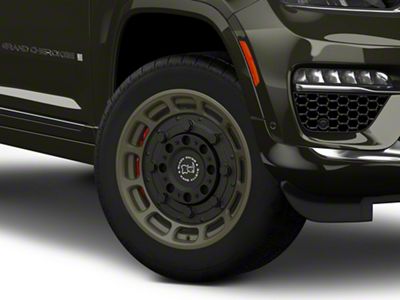 Black Rhino Warthog Matte Olive Dab Green with Black Center Wheel; 20x9.5; -18mm Offset (22-25 Jeep Grand Cherokee WL)