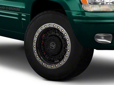 Black Rhino Abrams Gloss Gunblack with Machined Dark Tint Lip Wheel; 17x9.5; -18mm Offset (99-04 Jeep Grand Cherokee WJ)