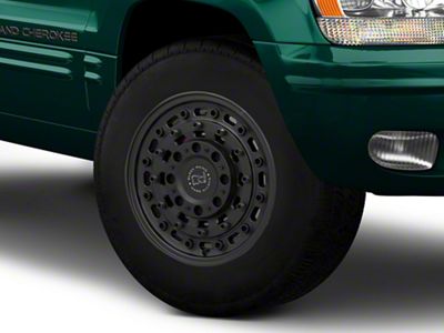 Black Rhino Arsenal Textured Matte Black Wheel; 17x8; 30mm Offset (99-04 Jeep Grand Cherokee WJ)