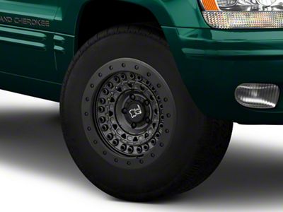 Black Rhino Barricade Gun Black with Black Rock Guard Wheel; 17x8.5; -18mm Offset (99-04 Jeep Grand Cherokee WJ)