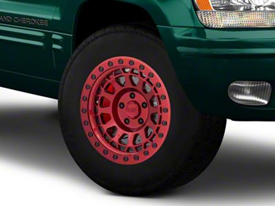 Black Rhino Primm Candy Red with Black Bolts Wheel; 17x9; -18mm Offset (99-04 Jeep Grand Cherokee WJ)