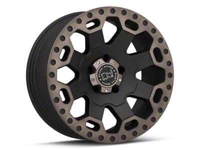 Black Rhino Warlord Matte Black with Machined Dark Tint Lip Wheel; 17x9; -12mm Offset (99-04 Jeep Grand Cherokee WJ)