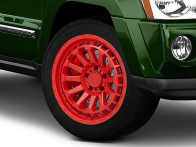 Black Rhino Raid Gloss Red Wheel; 20x9.5; -18mm Offset (05-10 Jeep Grand Cherokee WK)
