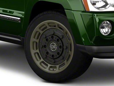 Black Rhino Warthog Matte Olive Dab Green with Black Center Wheel; 20x9.5; -18mm Offset (05-10 Jeep Grand Cherokee WK)