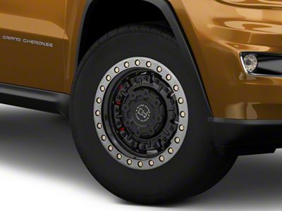 Black Rhino Abrams Gloss Gunblack with Machined Dark Tint Lip Wheel; 18x9.5; -18mm Offset (11-21 Jeep Grand Cherokee WK2)