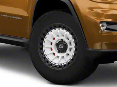 Black Rhino Barrage Gloss White on Matte Black Wheel; 18x9; 0mm Offset (11-21 Jeep Grand Cherokee WK2)