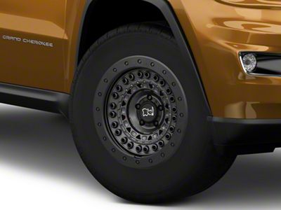 Black Rhino Barricade Gunblack with Black Rock Guard Wheel; 18x9; -18mm Offset (11-21 Jeep Grand Cherokee WK2)