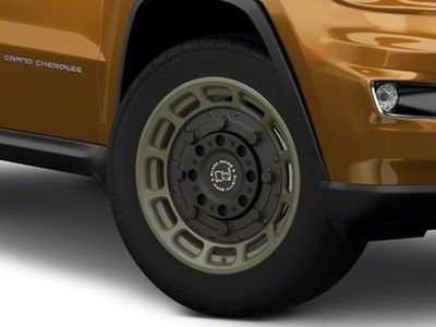 Black Rhino Warthog Matte Olive Dab Green with Black Center Wheel; 20x9.5; 2mm Offset (11-21 Jeep Grand Cherokee WK2)