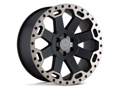 Black Rhino Warlord Matte Black with Machined Dark Tint Wheel; 18x8; 35mm Offset (15-23 Jeep Renegade BU)
