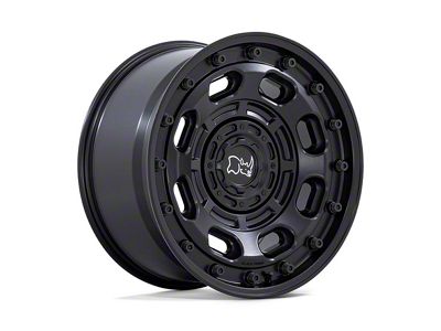 Black Rhino Atlas Matte Black Wheel; 17x8.5; -10mm Offset (18-25 Jeep Wrangler JL)