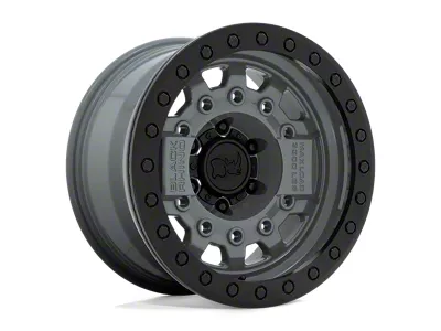 Black Rhino Avenger Beadlock Battleship Gray Wheel; 17x8.5; -32mm Offset (18-25 Jeep Wrangler JL)