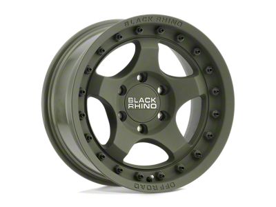 Black Rhino Bantam Olive Drab Green Wheel; 16x8; -10mm Offset (07-18 Jeep Wrangler JK)