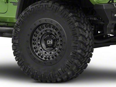 Black Rhino Barricade Gunblack with Black Rock Guard Wheel; 18x9; -18mm Offset (18-25 Jeep Wrangler JL)