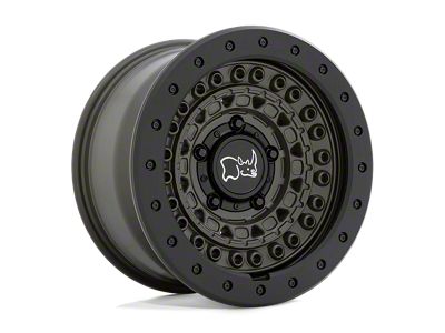 Black Rhino Barricade Olive Drab Green with Black Rock Guard Wheel; 17x8.5; -34mm Offset (18-25 Jeep Wrangler JL)