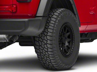 Black Rhino Calico Matte Black Wheel; 17x8.5; 34mm Offset (18-25 Jeep Wrangler JL)