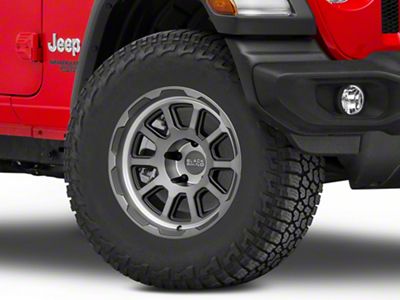 Black Rhino Chase Brushed Gunmetal Wheel; 17x9.5; -18mm Offset (18-25 Jeep Wrangler JL)