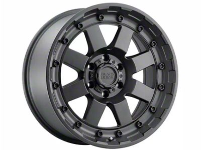 Black Rhino Cleghorn Matte Black Wheel; 17x8.5; 2mm Offset (18-25 Jeep Wrangler JL)