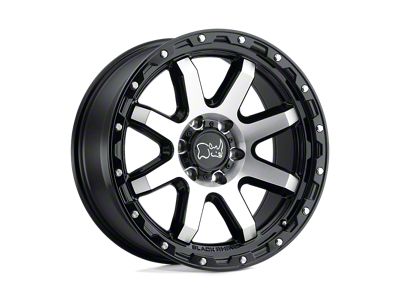 Black Rhino Coyote Gloss Black with Machined Face and Stainless Bolts Wheel; 18x9; -18mm Offset (18-25 Jeep Wrangler JL)