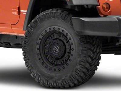 Black Rhino Abrams Textured Matte Gunmetal Wheel; 17x9.5; -18mm Offset (07-18 Jeep Wrangler JK)