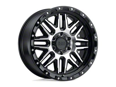 Black Rhino Alamo Gloss Black with Machined Face and Stainless Bolts Wheel; 20x9; -18mm Offset (07-18 Jeep Wrangler JK)