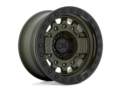 Black Rhino Avenger Beadlock Olive Drab Green Wheel; 17x8.5; -32mm Offset (07-18 Jeep Wrangler JK)