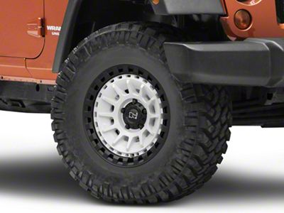 Black Rhino Barrage Gloss White on Matte Black Wheel; 17x8.5; -10mm Offset (07-18 Jeep Wrangler JK)