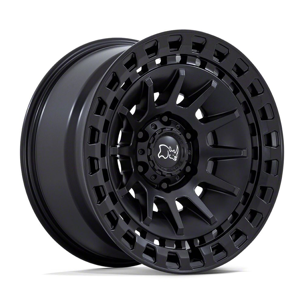 Black Rhino Jeep Wrangler Barrage Matte Black Wheel; 17x8.5