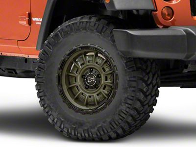 Black Rhino Legion Olive Drab Green with Black Lip Wheel; 17x9; -12mm Offset (07-18 Jeep Wrangler JK)