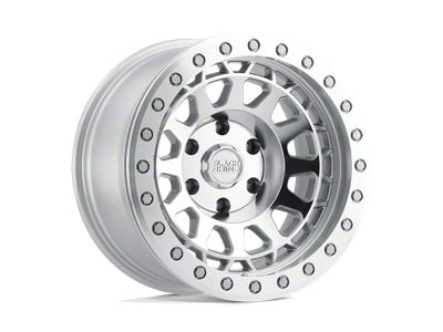 Black Rhino Primm Silver with Mirror Face and Machined Ring Wheel; 17x9; -18mm Offset (07-18 Jeep Wrangler JK)