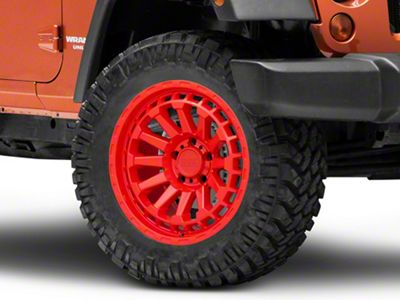 Black Rhino Raid Gloss Red Wheel; 20x9.5; -18mm Offset (07-18 Jeep Wrangler JK)