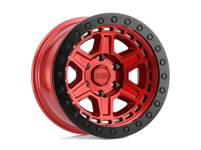 Black Rhino Reno Candy Red with Black Ring and Bolts Wheel; 18x9.5; -18mm Offset (07-18 Jeep Wrangler JK)