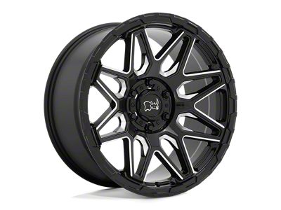 Black Rhino Shockwave Gloss Black Milled Wheel; 20x9.5; -18mm Offset (07-18 Jeep Wrangler JK)