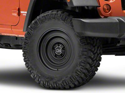 Black Rhino Solid Matte Black Wheel; 17x9.5; -18mm Offset (07-18 Jeep Wrangler JK)