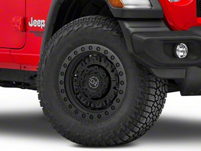 Black Rhino Abrams Textured Matte Gunmetal Wheel; 17x9.5; -18mm Offset (18-25 Jeep Wrangler JL)