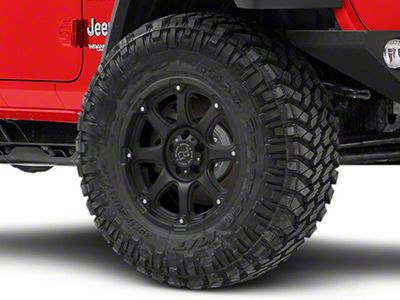 Black Rhino Glamis Matte Black Wheel; 18x9; -12mm Offset (18-25 Jeep Wrangler JL)