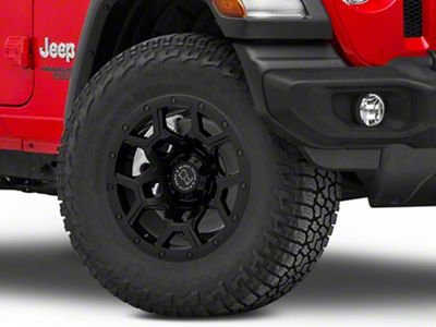 Black Rhino Overland Matte Black Wheel; 17x9.5; -18mm Offset (18-25 Jeep Wrangler JL)