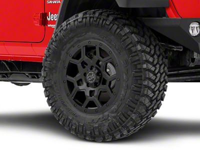 Black Rhino Overland Matte Black Wheel; 18x8; 30mm Offset (18-25 Jeep Wrangler JL)