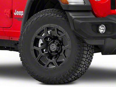 Black Rhino Overland Matte Black Wheel; 18x9.5; -18mm Offset (18-25 Jeep Wrangler JL)
