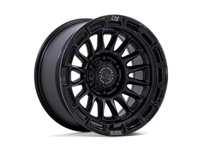 Black Rhino Rival Matte Black with Gloss Black Lip Wheel; 17x8.5; 10mm Offset (18-25 Jeep Wrangler JL)