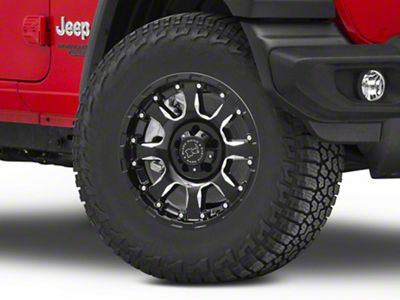Black Rhino Sierra Gloss Black Wheel; 17x9; -12mm Offset (18-25 Jeep Wrangler JL)