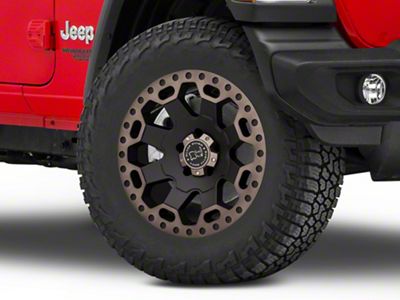 Black Rhino Warlord Matte Black with Machined Dark Tint Lip Wheel; 18x9; -12mm Offset (18-25 Jeep Wrangler JL)