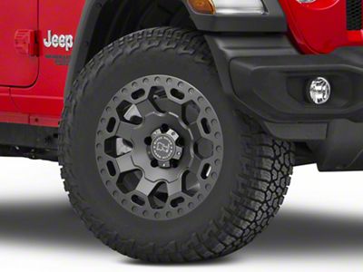 Black Rhino Warlord Matte Gunmetal Wheel; 18x9; -12mm Offset (18-25 Jeep Wrangler JL)